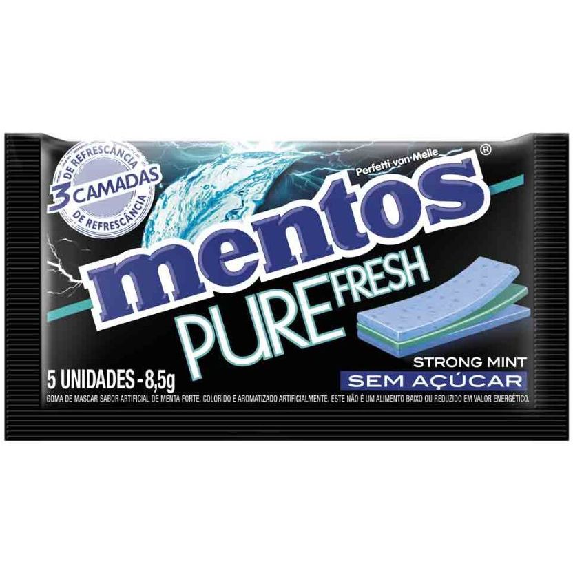 Chiclete Mentos Pure Fresh Strong Mint 15×8.5g em Oferta na Shopee
