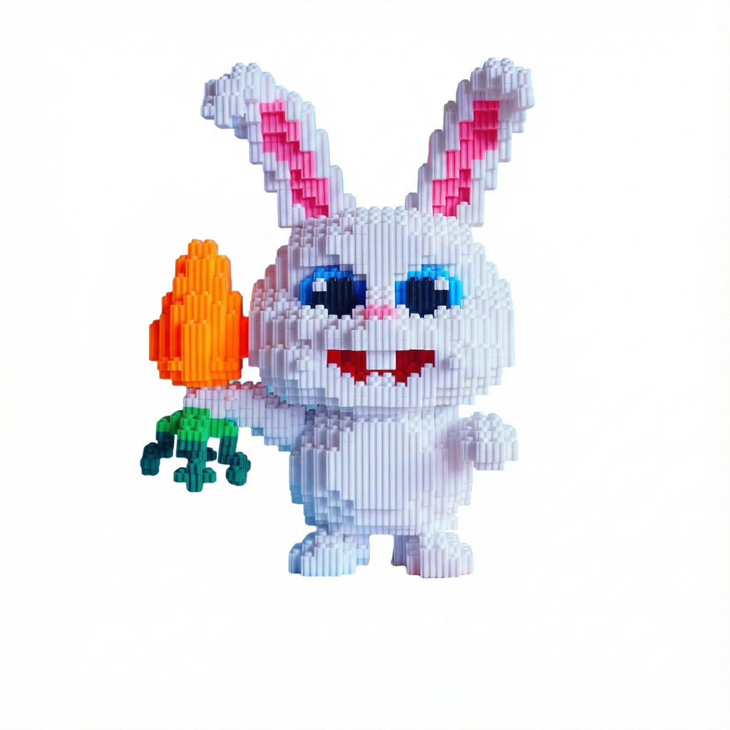 Blocos de Construção Coelhinho – Mini Coelho com +300 Peças