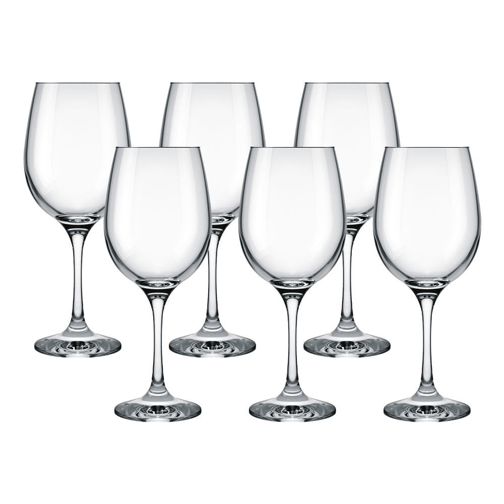 Jogo de Taças para Vinho Nadir Barone 490ml 6 Peças