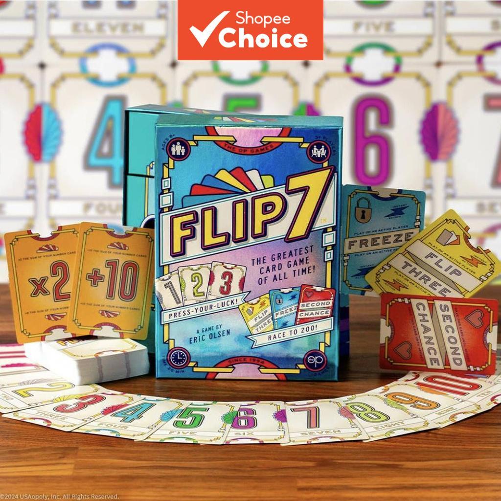 Flip 7 Card Game : Jogo De Estratégia Rápida Para Família , Noite E Festa Infantil | Jogos De Cartas Divertidos Rápidos 