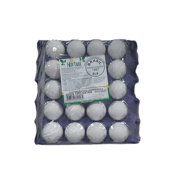 Ovos extra branco Hortmix 20 unidades