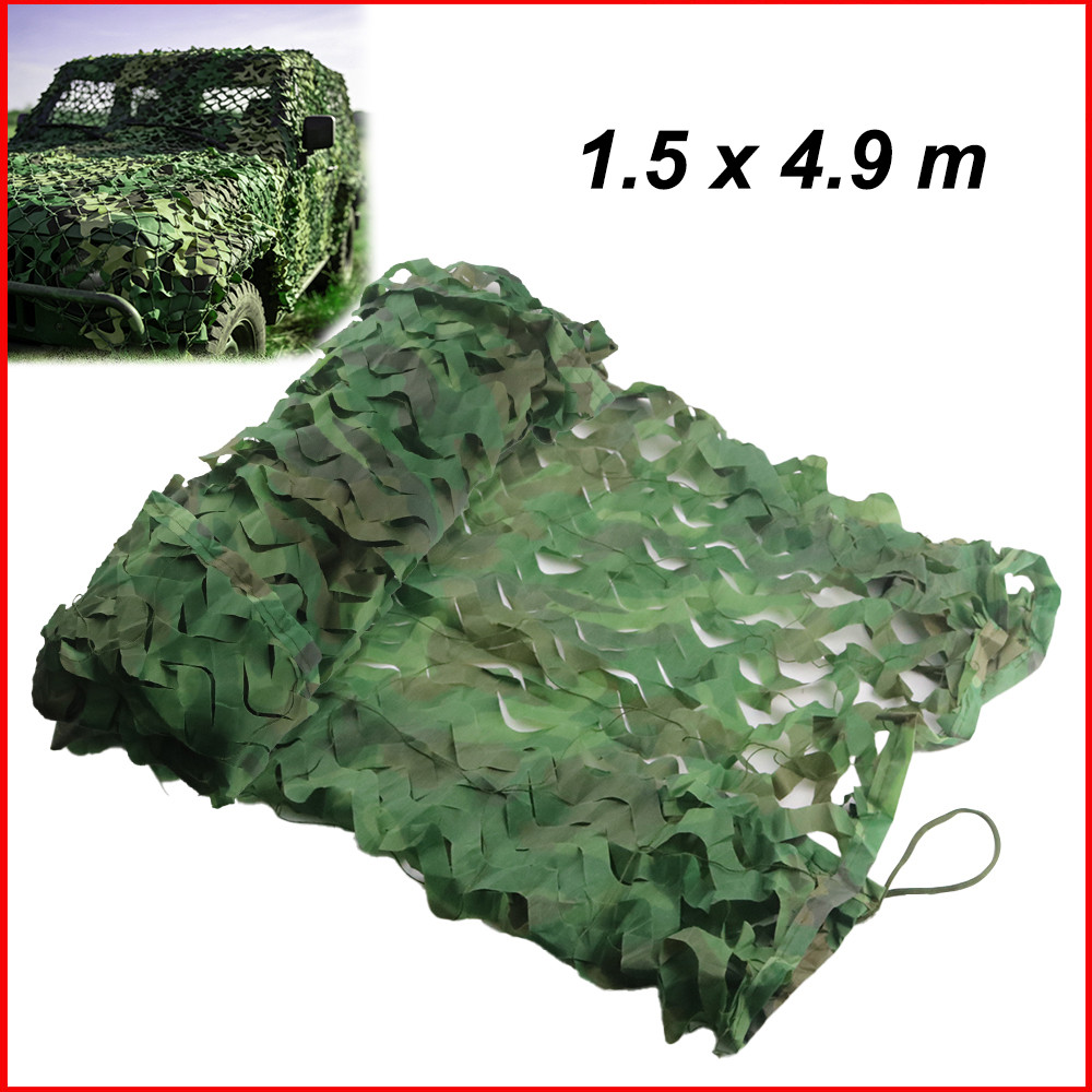 Selva Rede camuflada,para acampamento, caça, tiro, protetor solar, rede de camuflagem,capas de carro,1,5 x 4,9 m