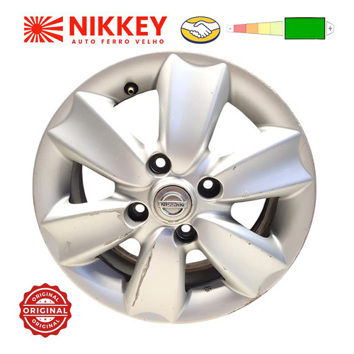 Roda Avulsa Aro 15 Liga Leve Original Nissan Livina/tiida Prata
