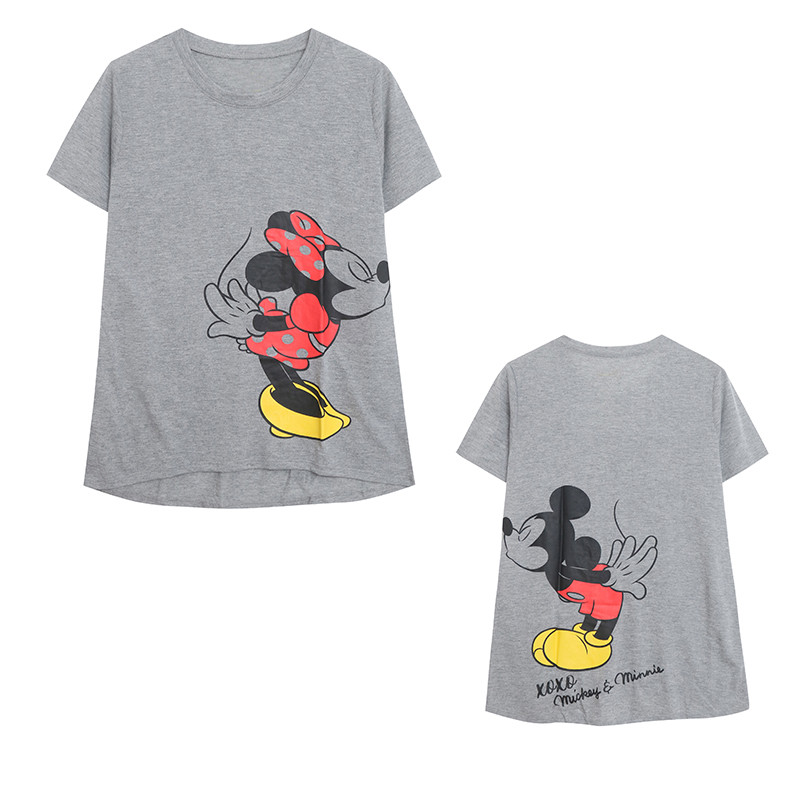 Comércio exterior verão brincalhão impresso camiseta dos desenhos animados moda solta mais magro olhar redução de idade 