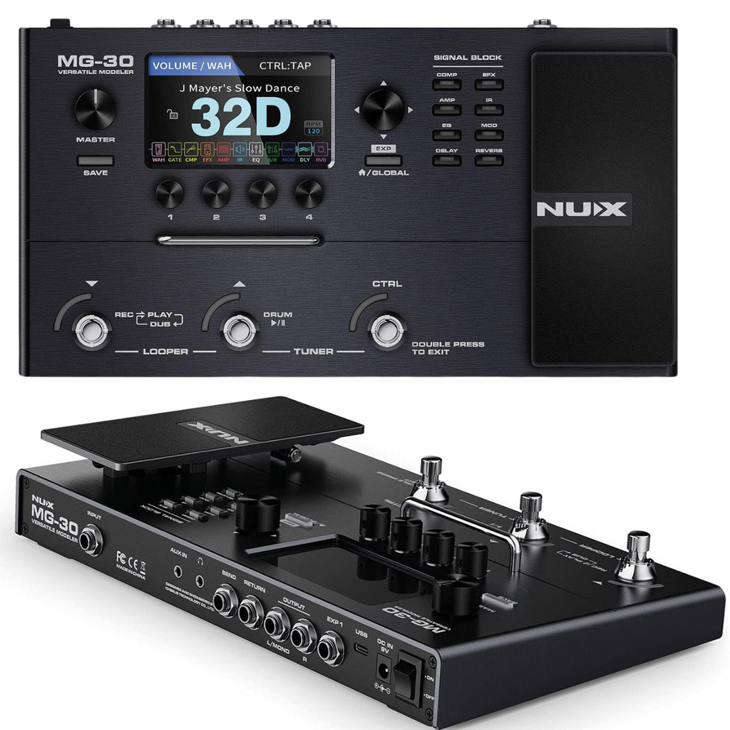 Pedaleira Multi Efeitos NUX MG-30 Para Guitarra e Baixo USB IR