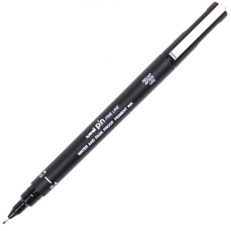 Caneta Hidrográfica Uni Pin Preto 04 mm Unitaria autor Uni Pin (marca)