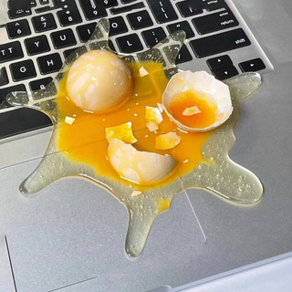 Ovo Quebrado Suporte Do Telefone Engraçado Escultura De Mesa Bonito Esponja Titular Alívio Estresse Presente Aniversário