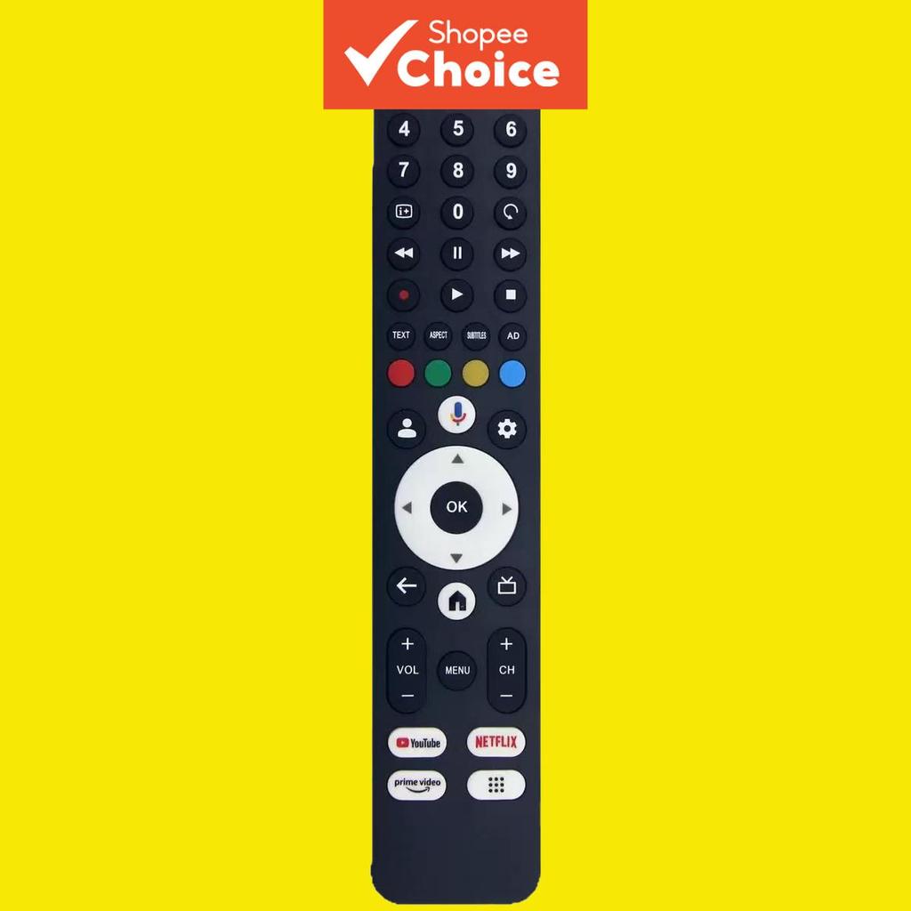 Controle Remoto Universal de Reposição Para TV Smart Sharp, Compatível com Dispositivos Google TV, Configuração Fácil,
