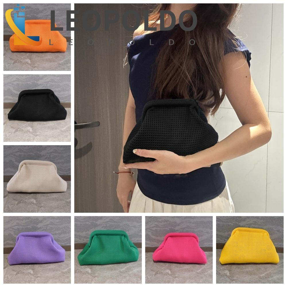Bolsa Clutch De Praia De Verão LEOPOLDO , Pequena De Crochê De Poliéster Macio Oca Respirável