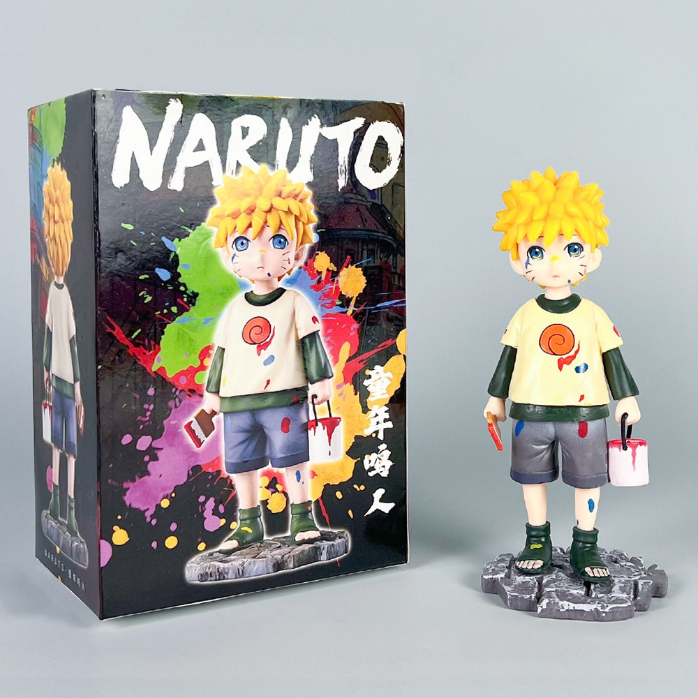 Figura Articulada de PVC do Anime Japonês "Naruto" - Modelo Infantil Uzumaki Naruto Versão Q - Decoração de Mesa 49Q8