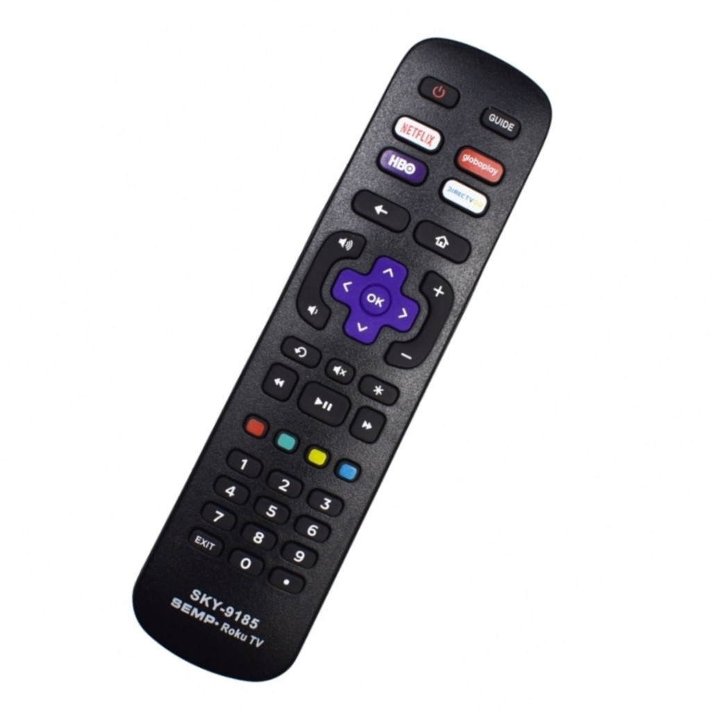 7358 Controle Remoto Compatível para TV SEMP TOSHIBA ROKU SMART STREAMING SKY-9185