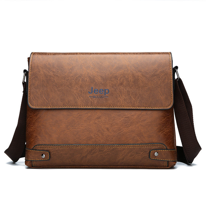 Pasta executiva masculina em couro PU, nova bolsa de ombro casual e moderna 610 WZTW