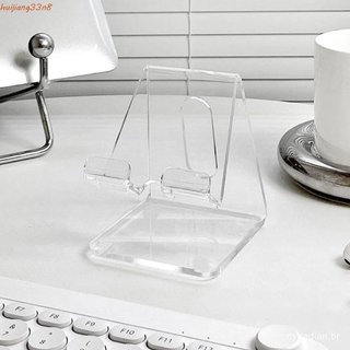 HUIJIANG 2 Unidades De Suporte Para Celular , Acrílico Transparente Telefone Preguiçoso Universal Minimalista Smartphone