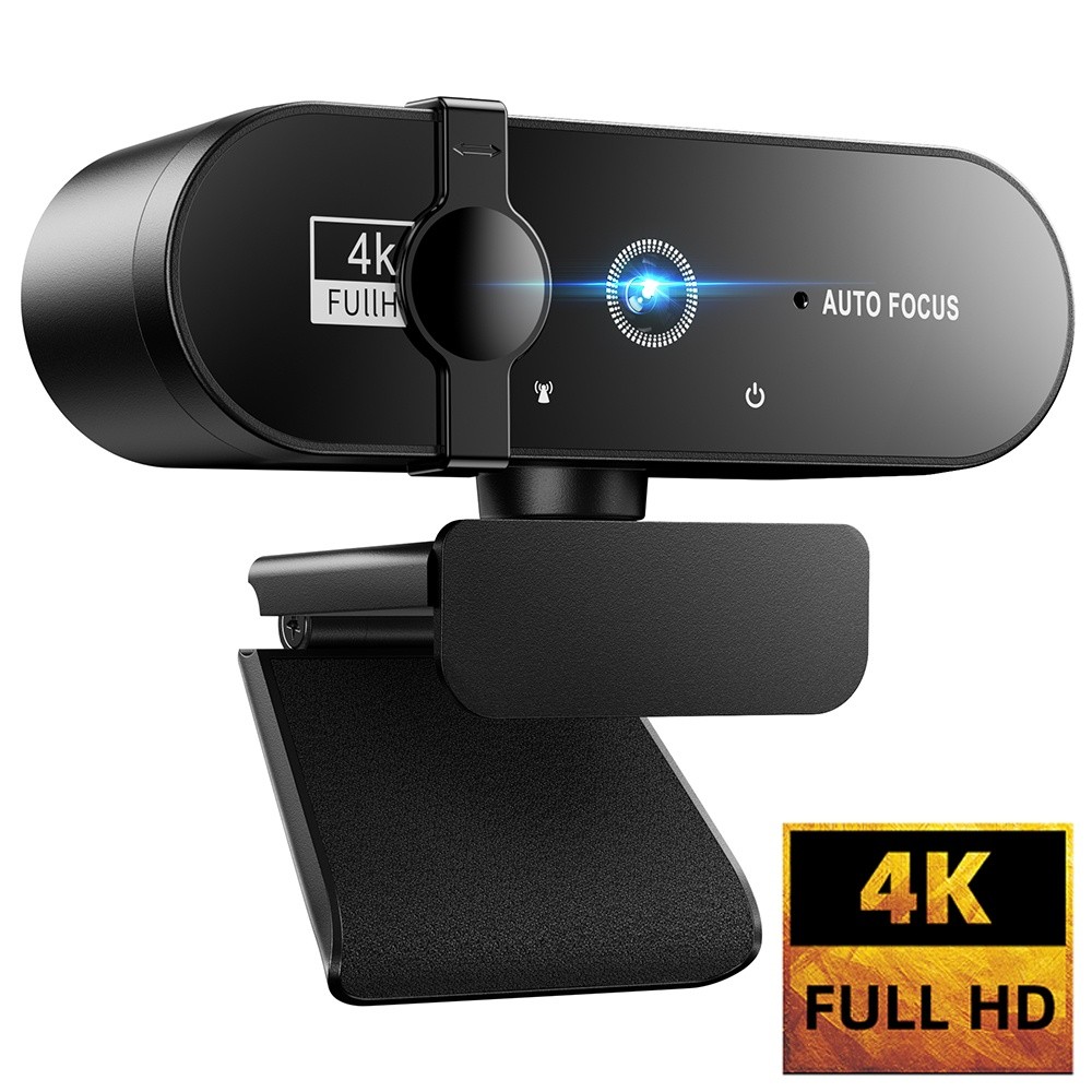 Webcam 4K 1080P Mini 2K Full HD Câmera Com Microfone Autofoco Web Para PC Laptop Online