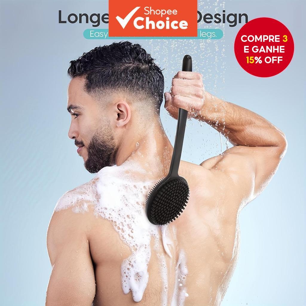 Purificador Traseiro De Silicone Com Cabo Longo-Dupla Face Para Limpeza E Massagem Profunda , Produção Rica Em Espuma , em Oferta na Shopee
