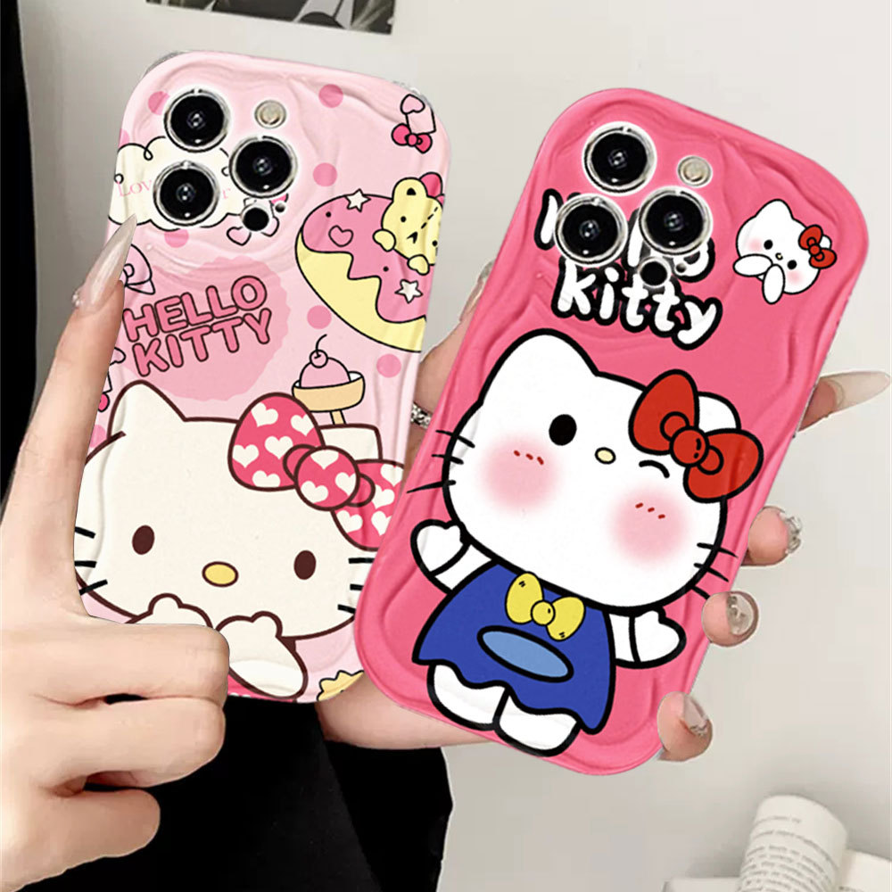 Capa Para Samsung A56 A36 A55 A54 A16 A15 A14 A05 A51 A52 A34 A35 A32 A13 A12 A04E Rosa Olá Kitty Dura