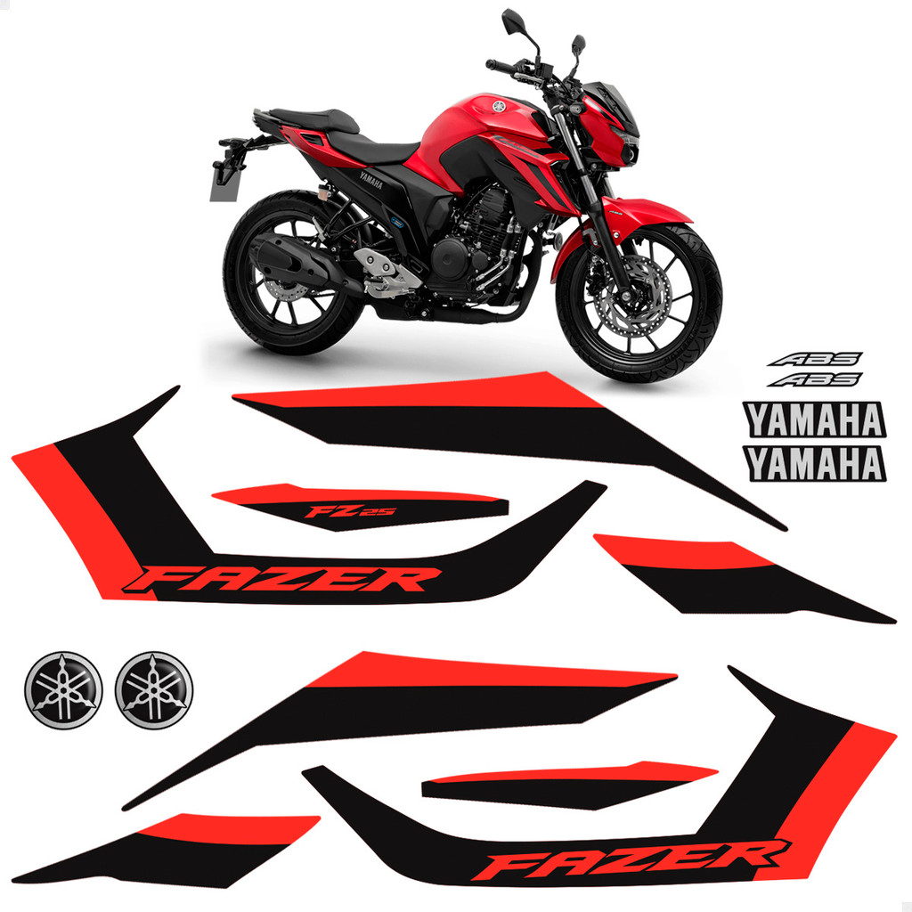 Kit Adesivos Para Moto Yamaha Fazer 250 Fz25 2025 + Logos em Oferta na Shopee