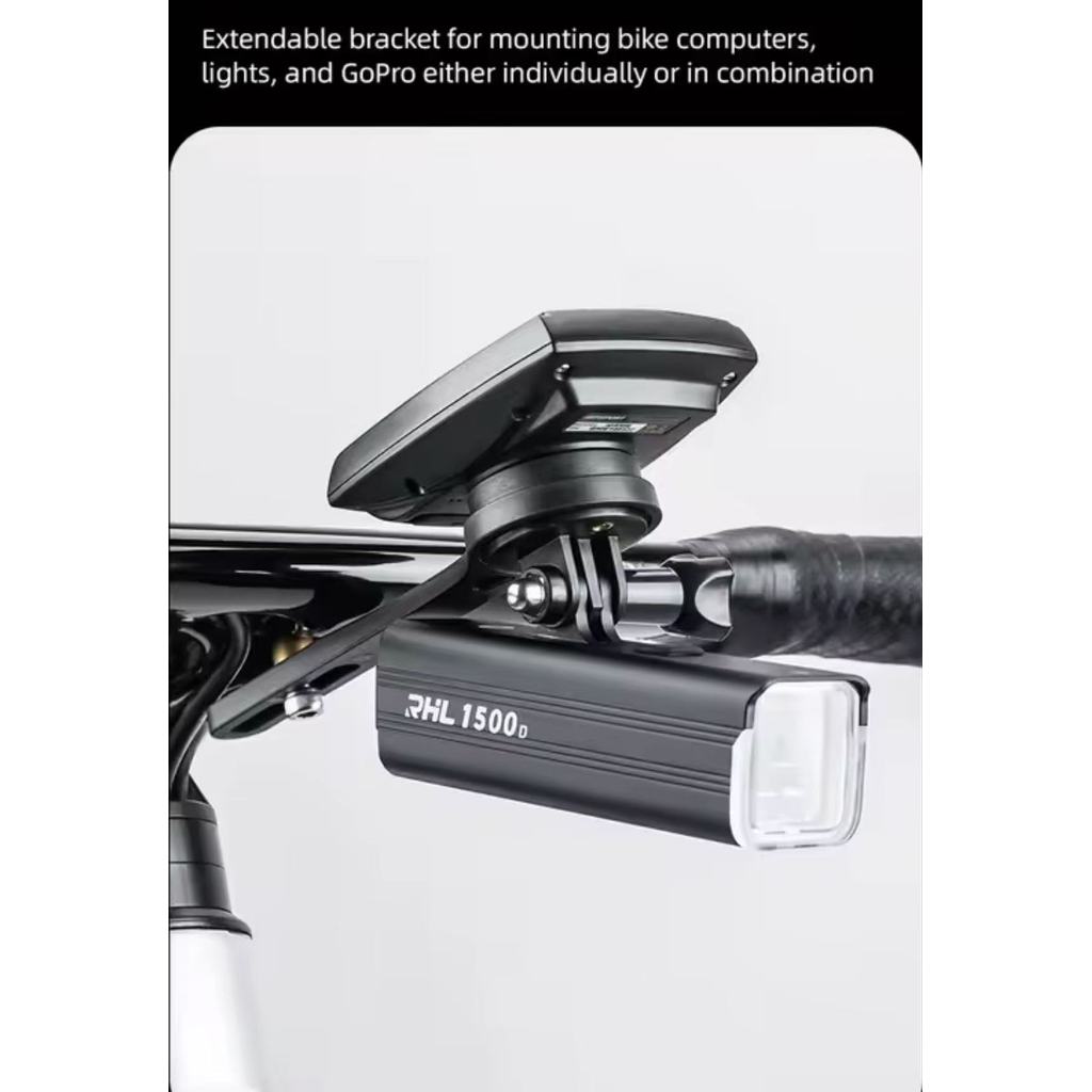 Suporte Bike Bicicleta Acessórios Alumínio Lanterna Farol GPS Velocímetro Celular GoPro Câmera Compativel Guidão Speed