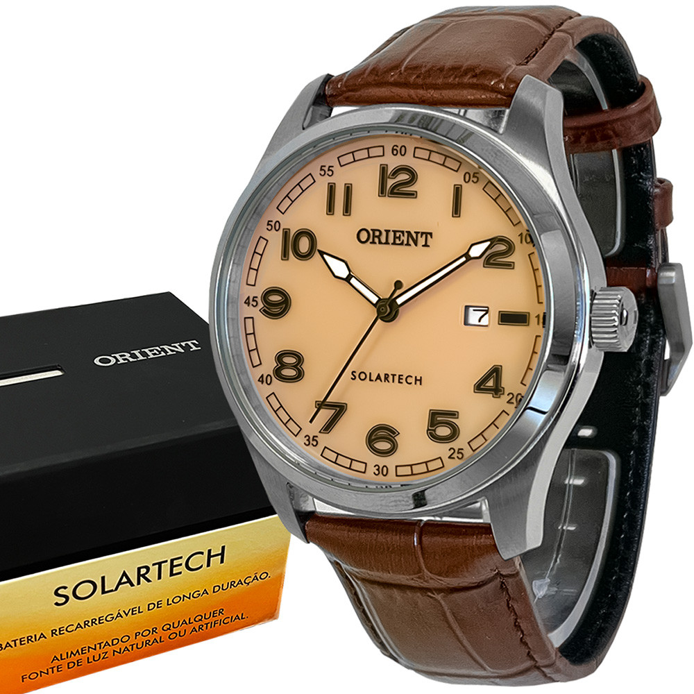 Relógio Orient Solartech Masculino Prata Analógico Original em Oferta na Shopee