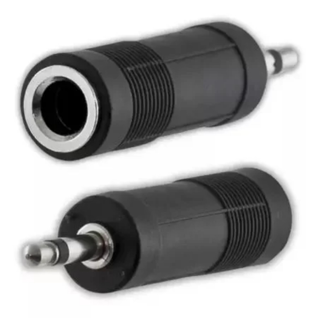 Kit 3 Plug Adaptador P10 Femea P/ P2 Macho Stereo Auxiliar Som · foto 2