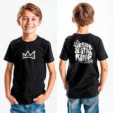 Camiseta Infantil e Juvenil Unissex Estampas Religiosa Gospel para Crianças de 4 a 16 anos