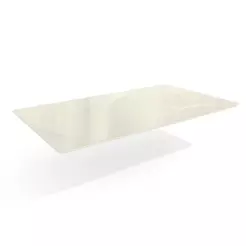 Tampo Mesa Sala de Jantar Madeirado c/Vidro TA26 Retangular 90x160cm Off White - Kappesberg