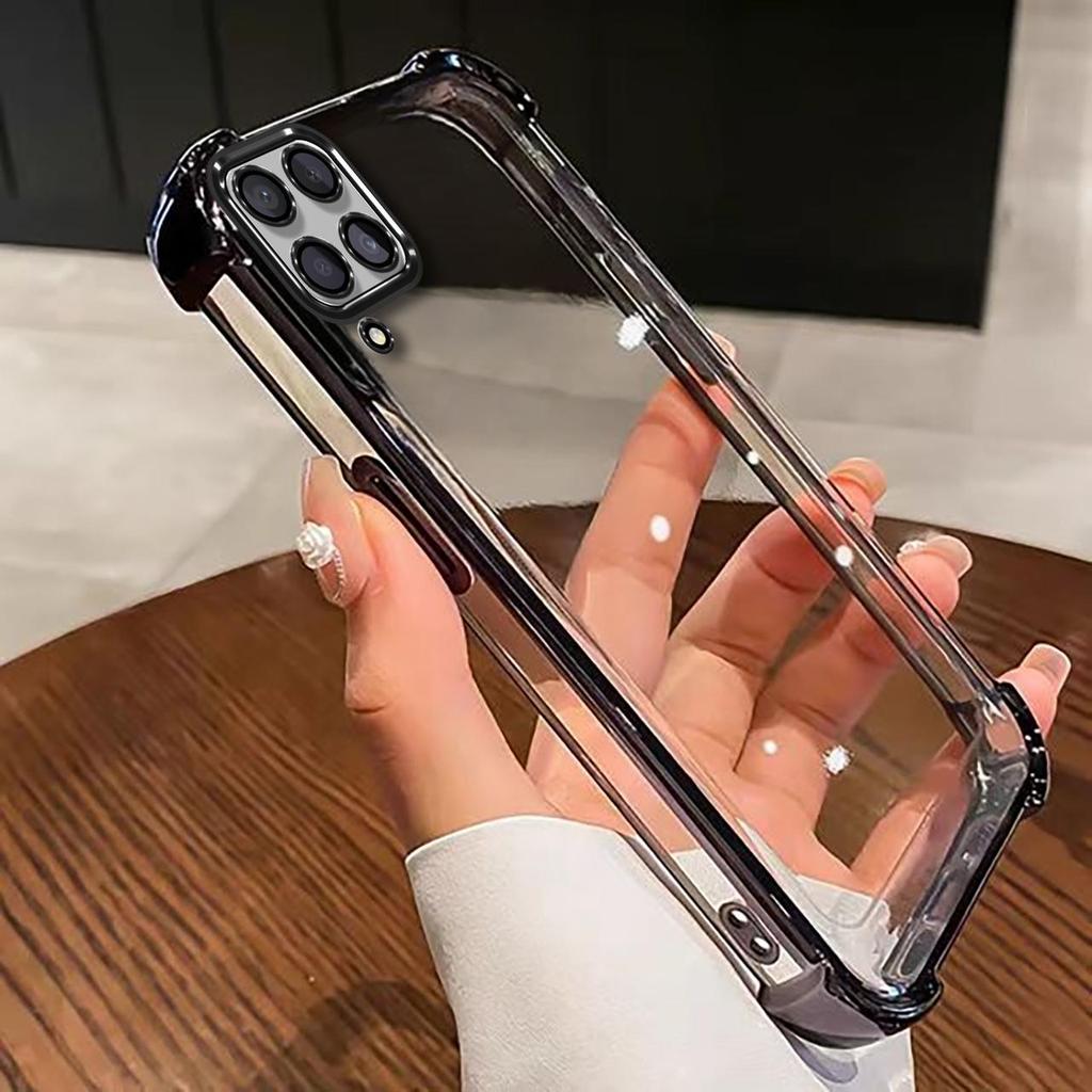 Capa Luxuosa Para Samsung A12 De Quatro Cantos Anti-Queda À Prova De Choque E Resistente Ao Desgaste Macia