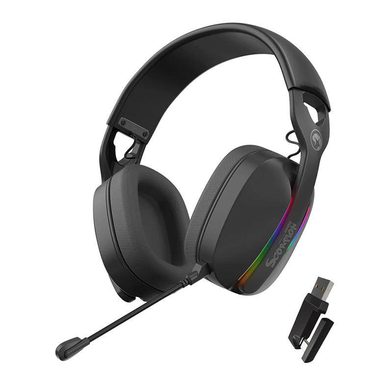 Headset Gamer Marvo Pulz 70W, RGB, Drivers 40mm, Wireless.