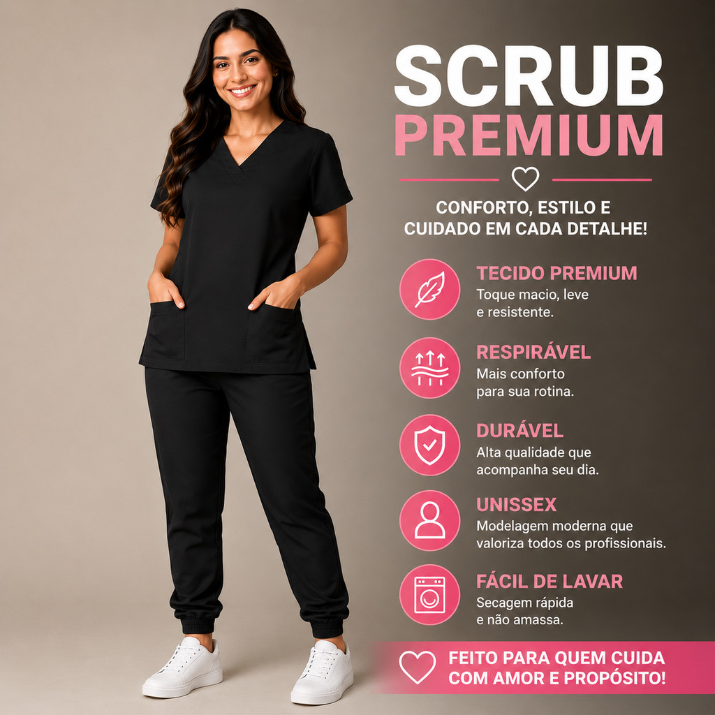 Conjunto Cirúrgico Pijama Cores Hospitalar Scrub Ajustável Acinturado  Tamanhos Não Amassa