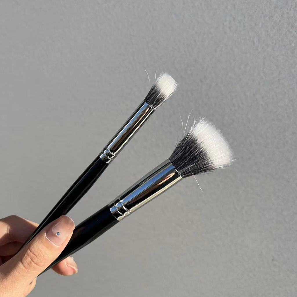 Dot cor escova de lã pura Blush escova de maquiagem novato barato escova de beleza portátil macio uniforme Natural não a
