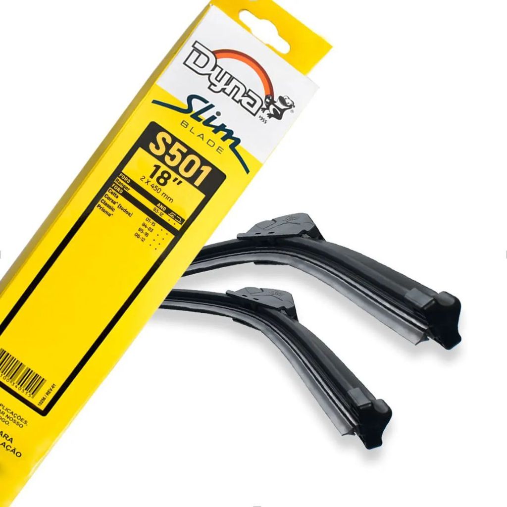 KIT LIMPA PARABRISA PALHETA LIMPADOR DIANTEIRO PARA CELTA CORSA PRISMA RANGER - 18 POLEGADAS DYNA — imagem 2 de 2
