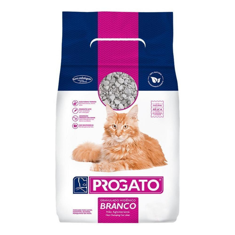 Areia Granulado Higiênico Branco para Gatos Progato 3,6Kg