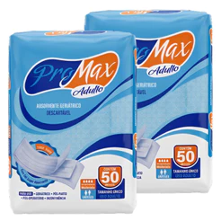 Kit 2 Absorvente Geriátrico Incontinência ProMax Total 100 Unidades Econômico