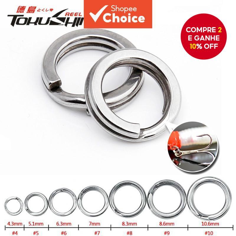 50pcs/lot Anéis Divididos De Aço Inoxidável Reforçam O Anel Sólido De Conexão Acessórios De Pesca De Alta Qualidade em Oferta na Shopee