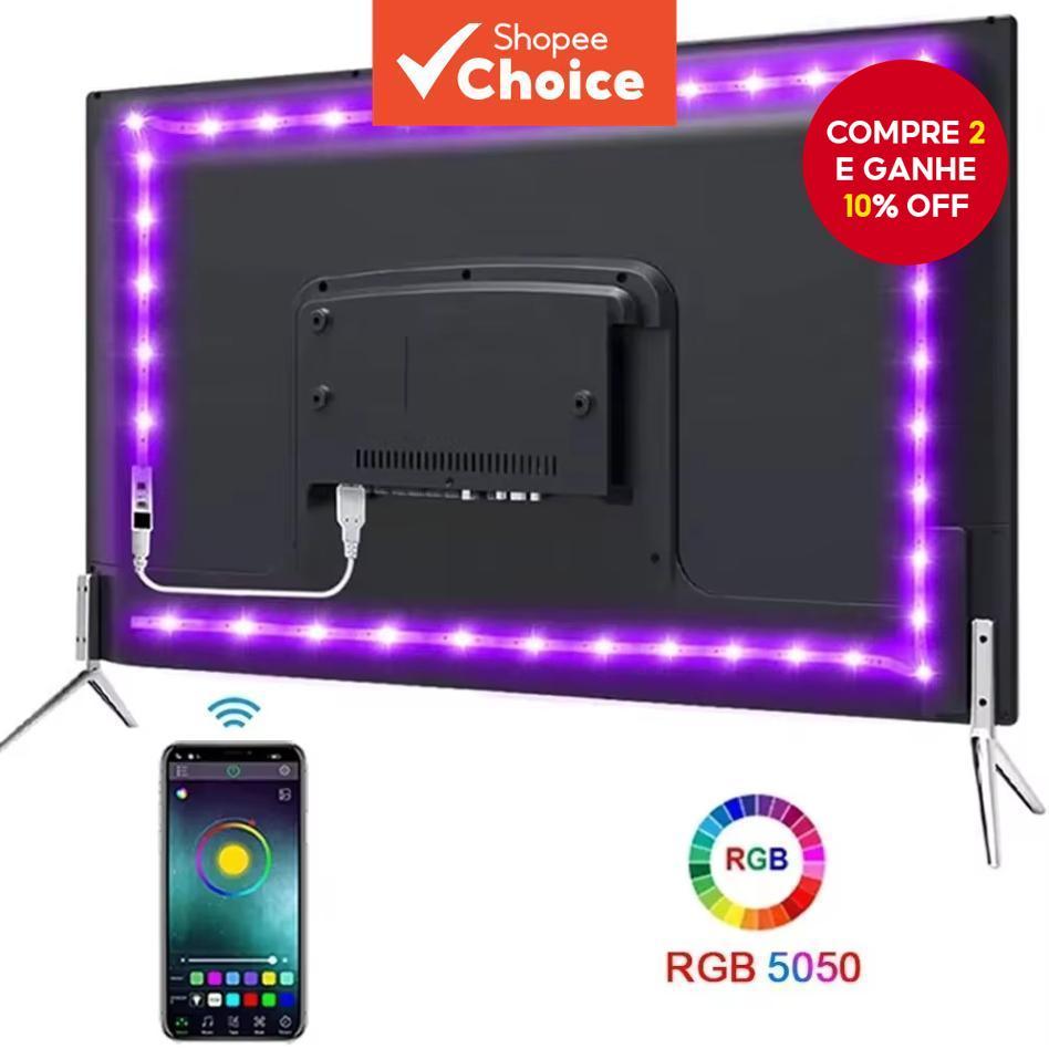 Faixa De Luz LED Com Bluetooth , Luzes RGB , Lâmpada Flexível , Fita , Autoadesiva , TV , Desktop , Diodo , De Fundo , S