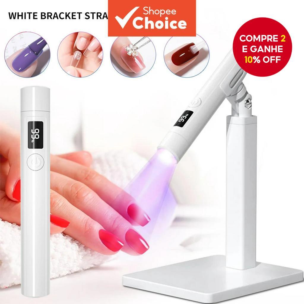 Lâmpada De Palavra De Manicure Portátil Branca Com Suporte De Exibição De Tela 360 Graus Rotativo Multifuncional Rack Va em Oferta na Shopee