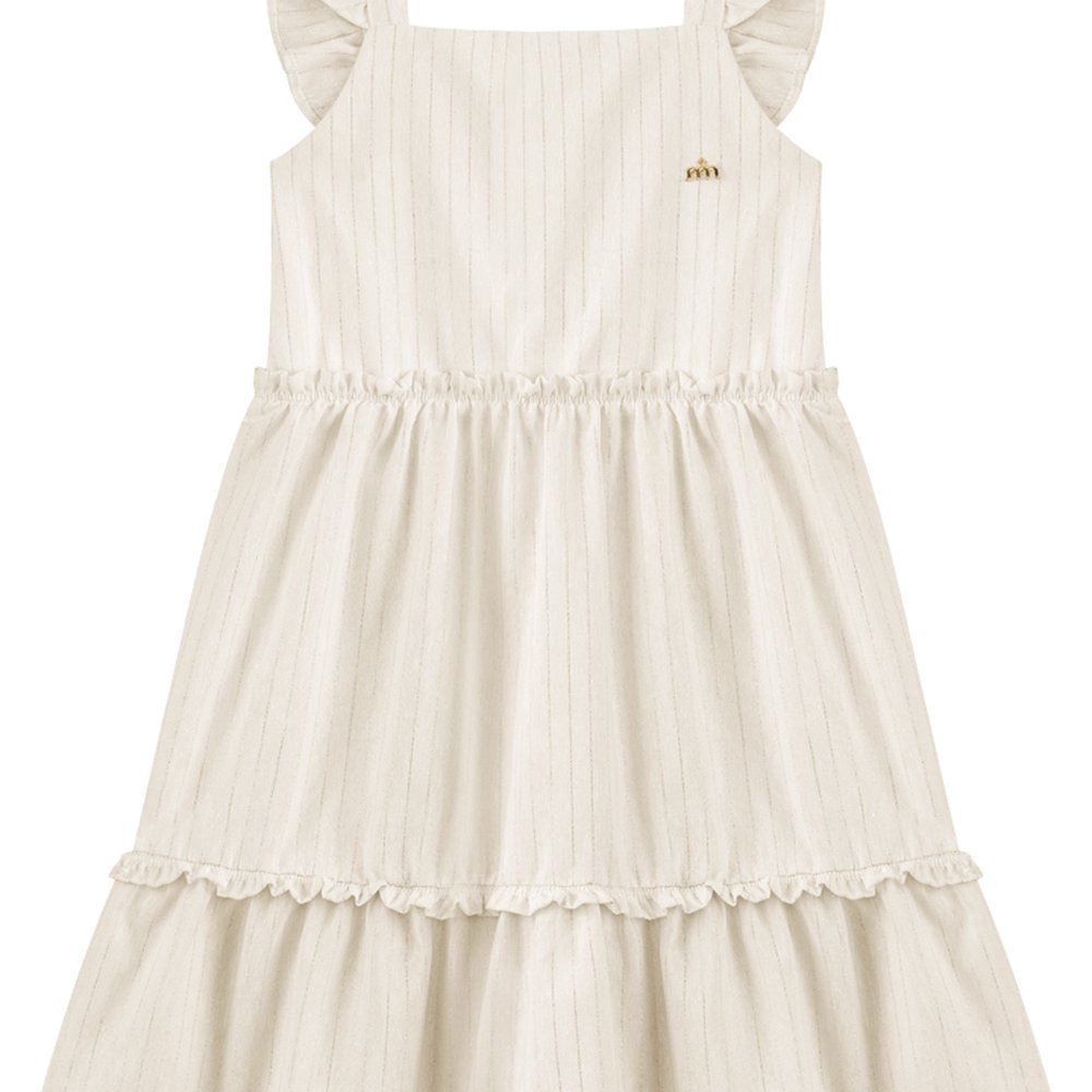 VESTIDO MENINA EM LINHO BRILHO em Oferta na Shopee
