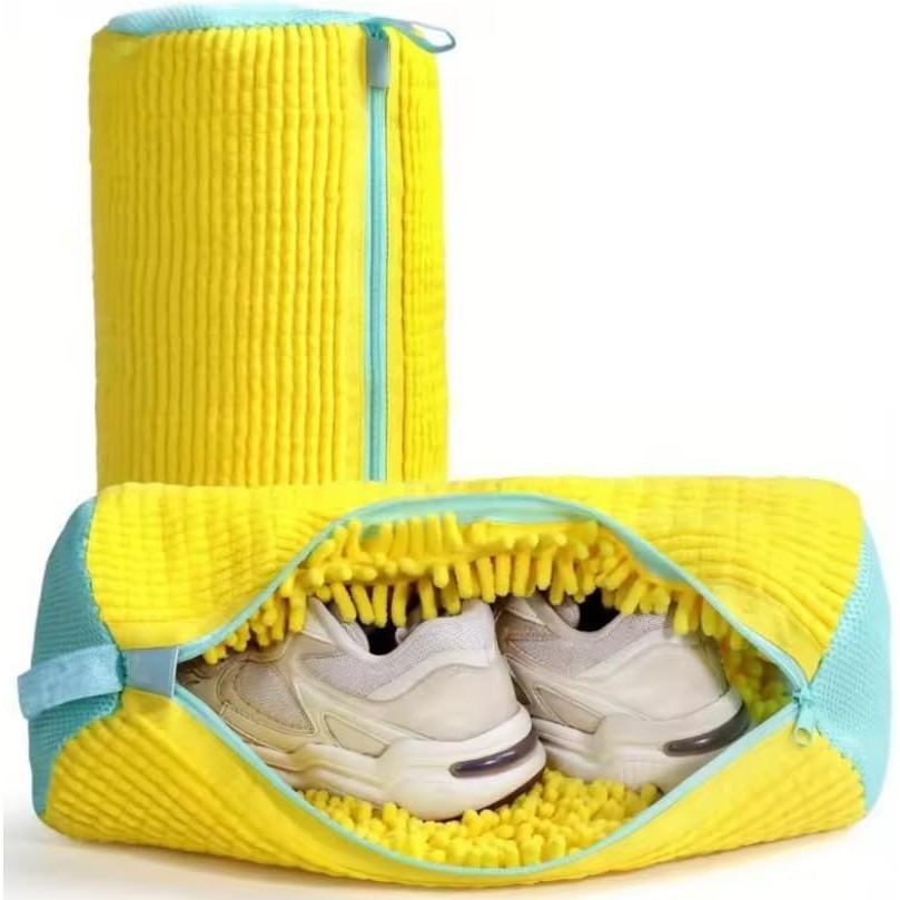 Imagem KIT 2 Saco Para Lavar Tênis Calçados Na Maquina De Lavar Saco Protetor Fibras Macias Poliéster JH