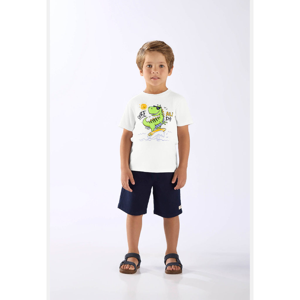 Camiseta Dinossauro em Algodão Up Baby