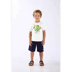 Camiseta Dinossauro em Algodão Up Baby