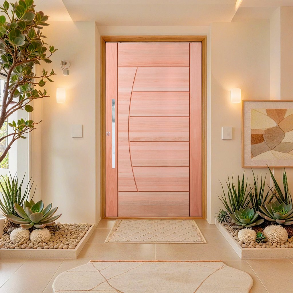 Kit Porta Pivotante Maciça de Eucalipto 214x109x14cm PM93 Seleta Cruzeiro Portas