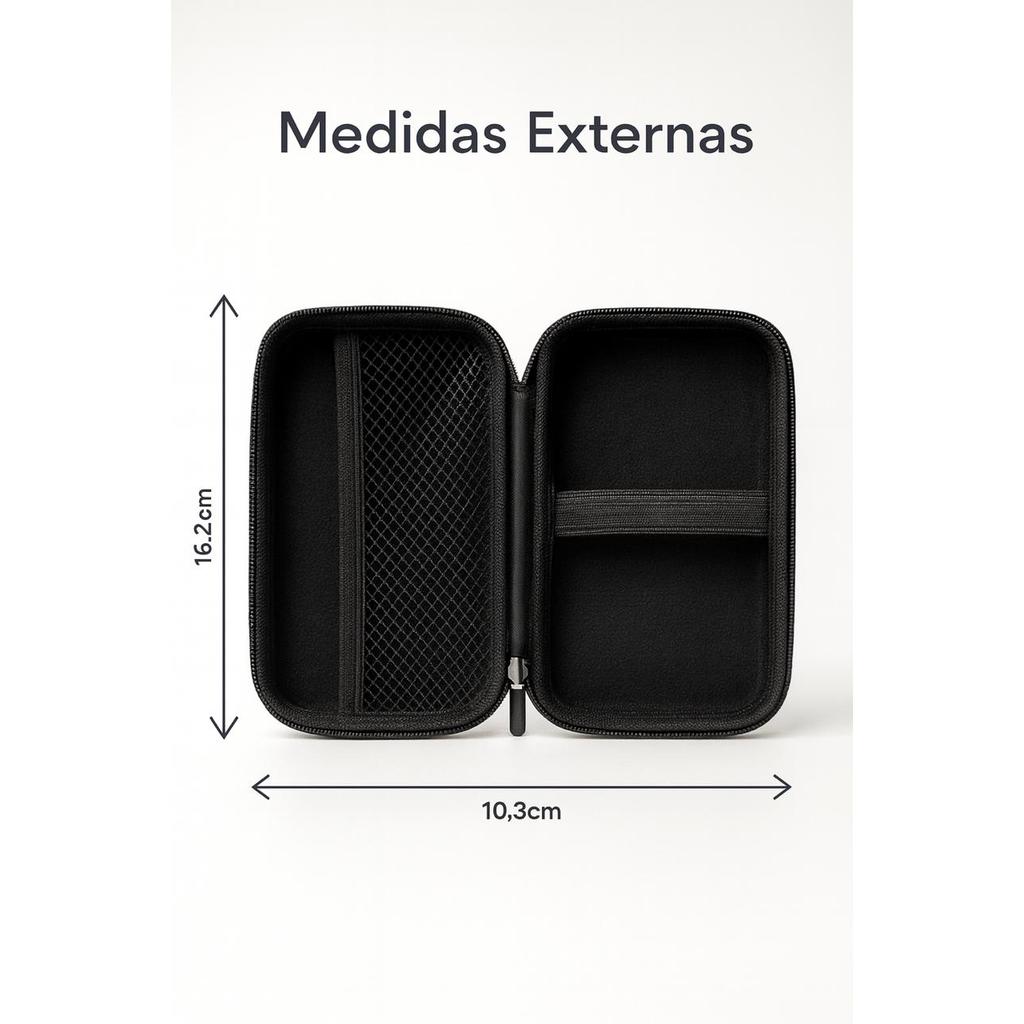 Case Estojo Porta cosméticos chaves HD externo pen drive cabos ,calculadora tesouras e cubas