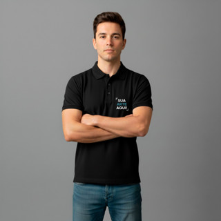 Camisa Polo Personalizada Empresa Unissex Premium Piquet em Oferta na Shopee
