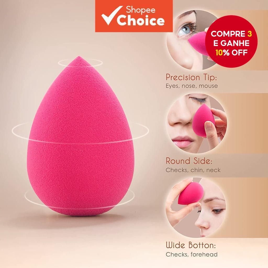Beauty Blender Multi-Cor Lágrima Beleza Liquidificador Elástico Puff Fundação Corretivo Esponja Uniforme Aplicação Acaba