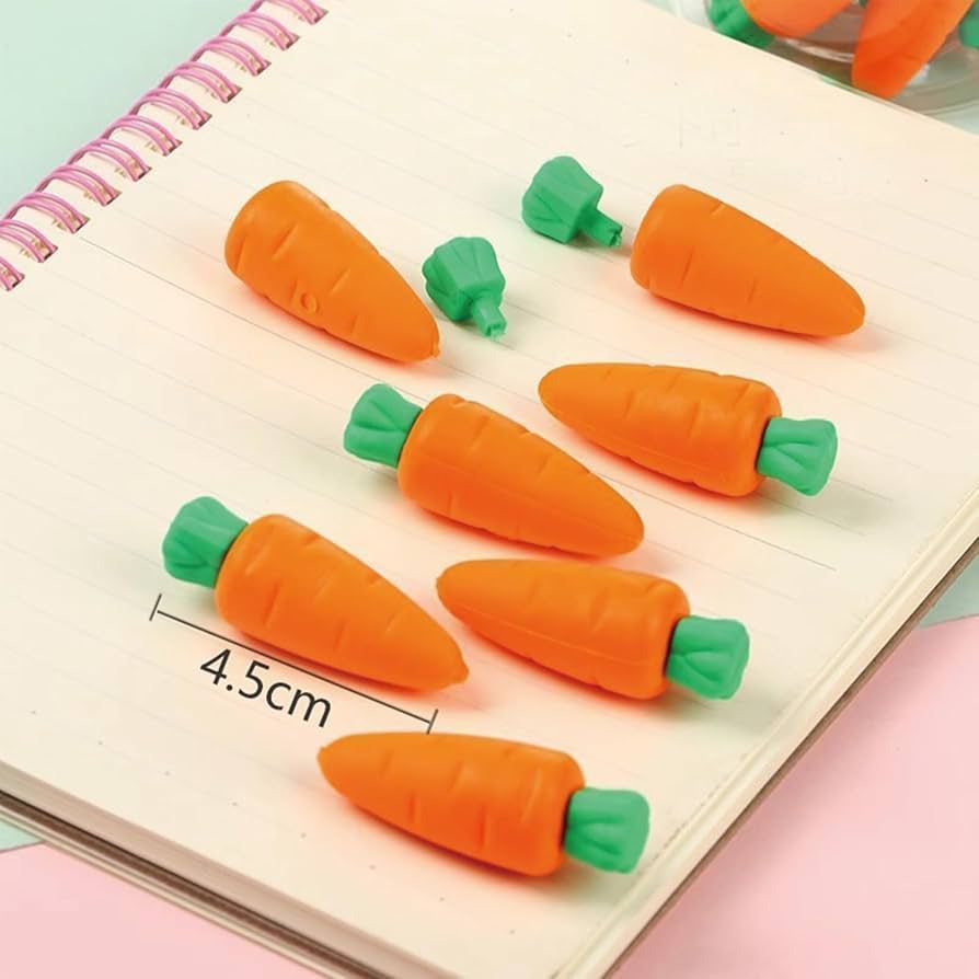 Kit Mini Borracha Criativa – Amendoim, Cenoura e Pimenta para Escola e Escritório