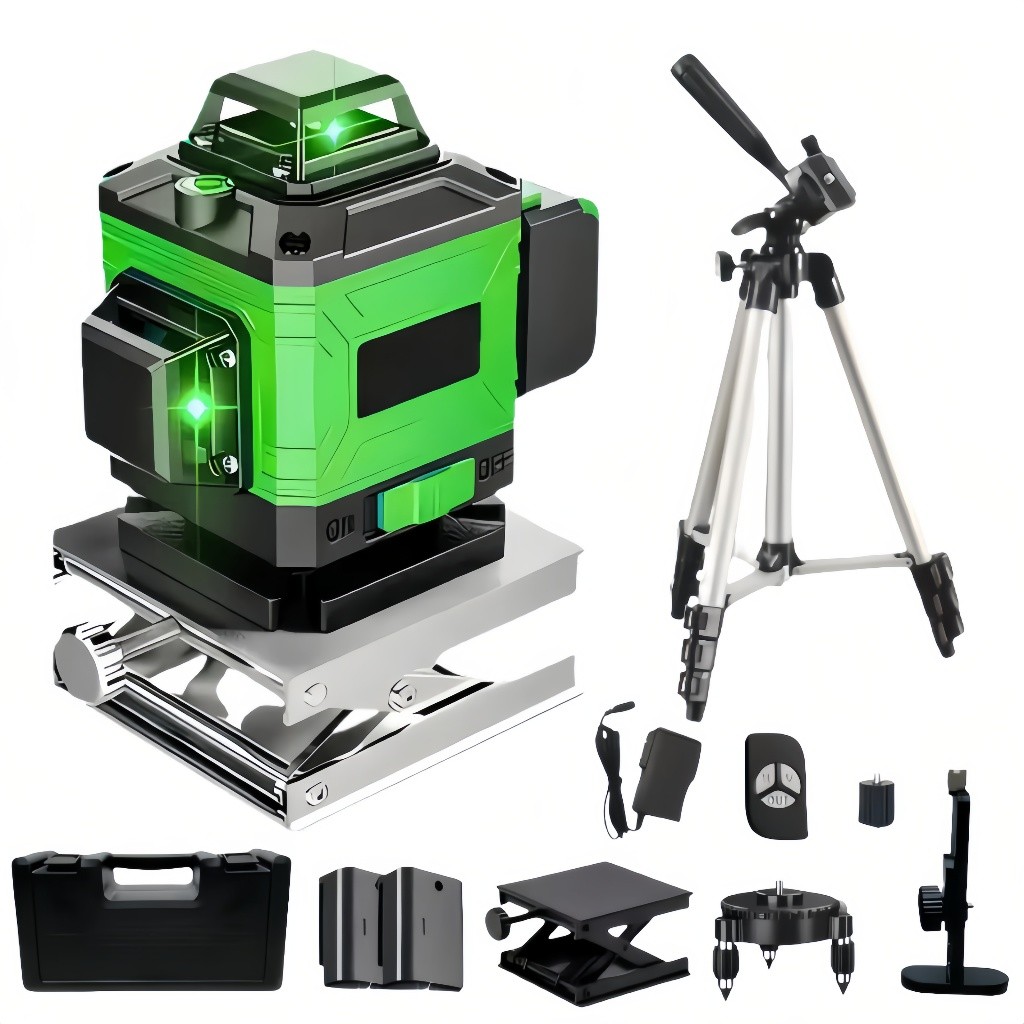 12/16 Linhas Nível a Laser Ajustável Nível 360 ° Medição Da Linha De Ferramentas Rotativas De Auto-Nivelamento Interno