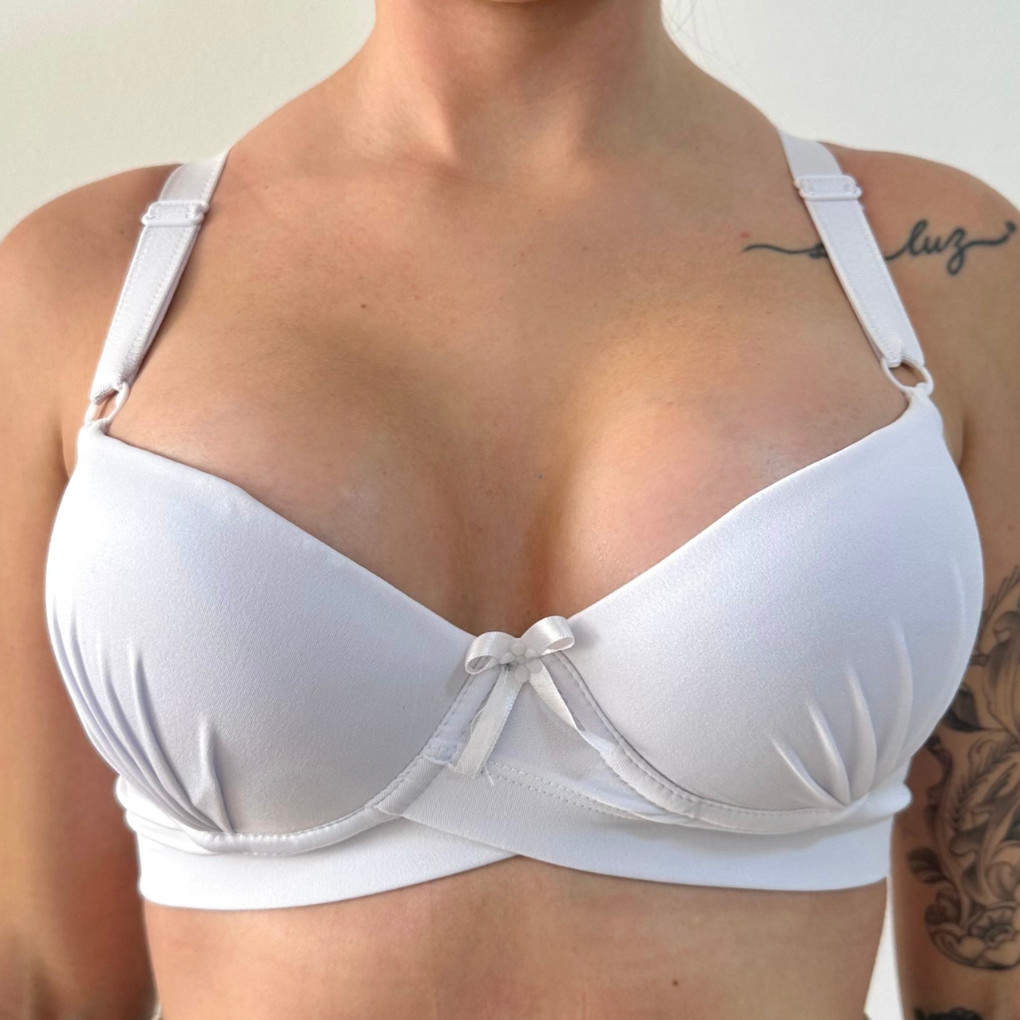 Sutiã Microfibra Transpassado Reforçado com Bojo Aro Moda Íntima  Alça Confortável M ao GG PROMOÇÃO em Oferta na Shopee