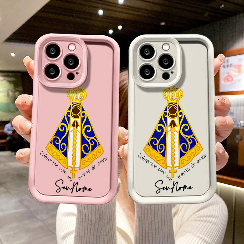 Capinha personalizada Nossa Senhora Aparecida para iPhone 11 norma 15 14 13 12 17 15 16 pro max 15 Plus 14 Pro capa