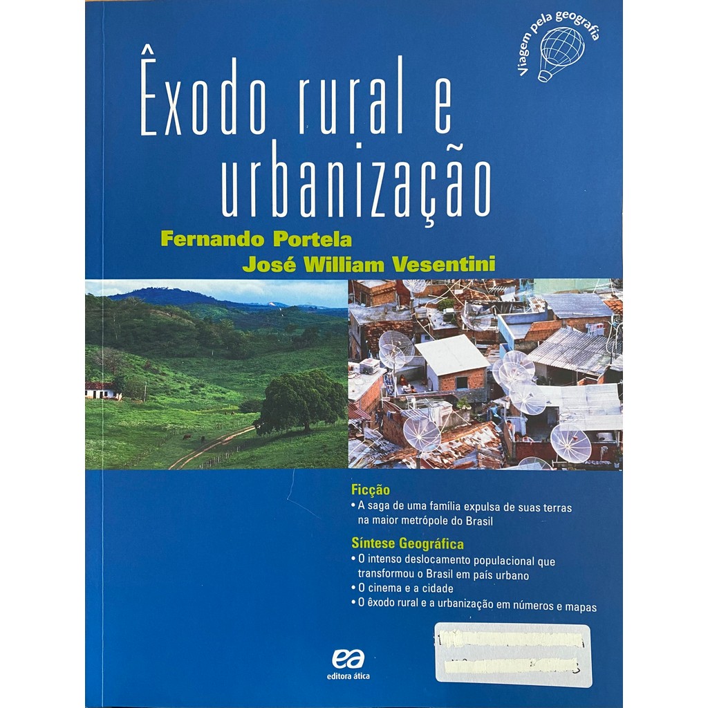 LIVRO, ÊXODO RURAL E URBANIZAÇÃO, FERNANDO PORTELA E JOSÉ WILLIAM VESENTINI