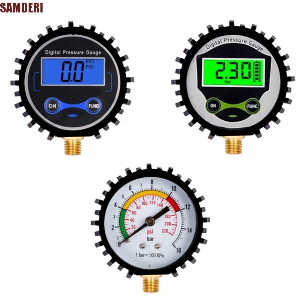 Manômetro SAMDERI LCD , Medidor De Pressão Digital Eletrônico De Pneus 0-250PSI , Luz LED